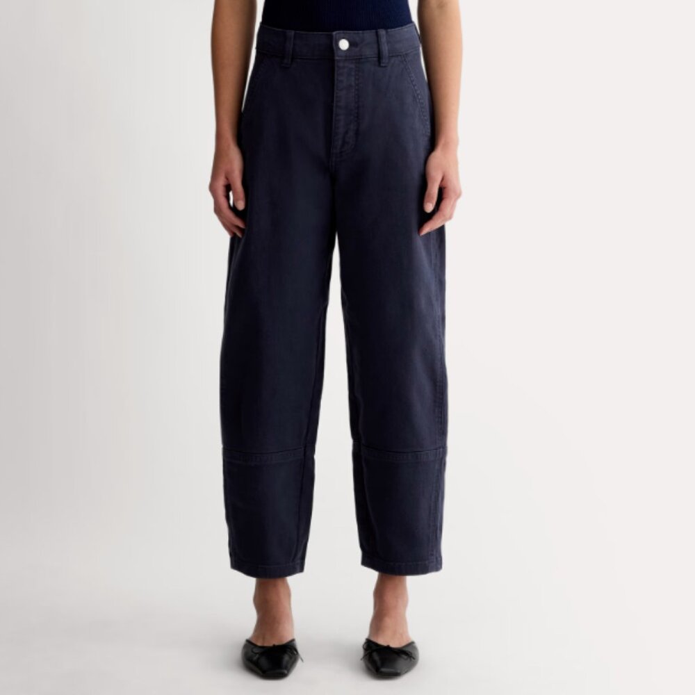 Everlane Navy Utility Barrel Pant, Size 4